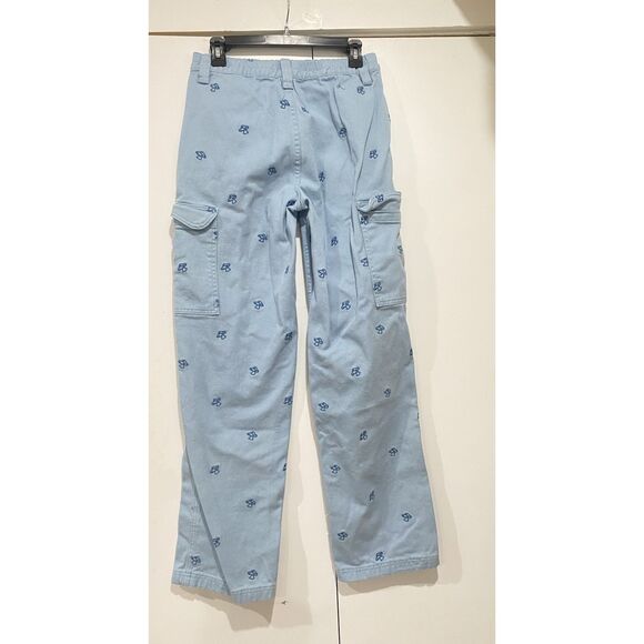 PacSun Baggy Carpenter Jeans Women Small 26X31 Blue Mushroom Denim Cargo Y2K - Picture 10 of 14